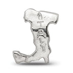 Sterling Silver Reflections Italy Country Shaped Bead