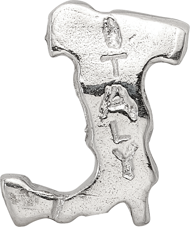 Sterling Silver Reflections Italy Country Shaped Bead