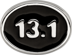 Sterling Silver Reflections Black Enameled Half Marathon Bead