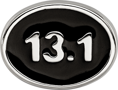 Sterling Silver Reflections Black Enameled Half Marathon Bead