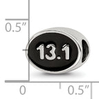 Sterling Silver Reflections Black Enameled Half Marathon Bead