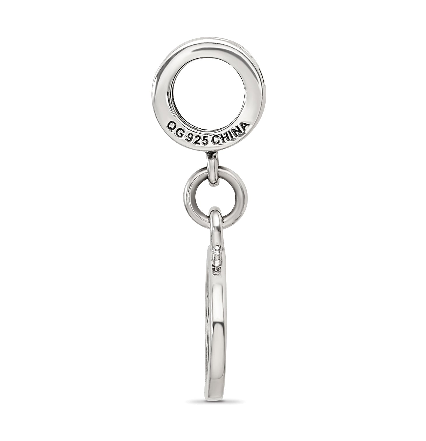Sterling Silver Reflections Black Enameled Half Marathon Dangle Charm Secondary image