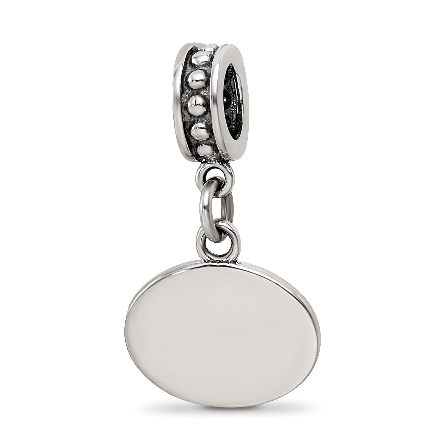Sterling Silver Reflections Black Enameled Half Marathon Dangle Charm