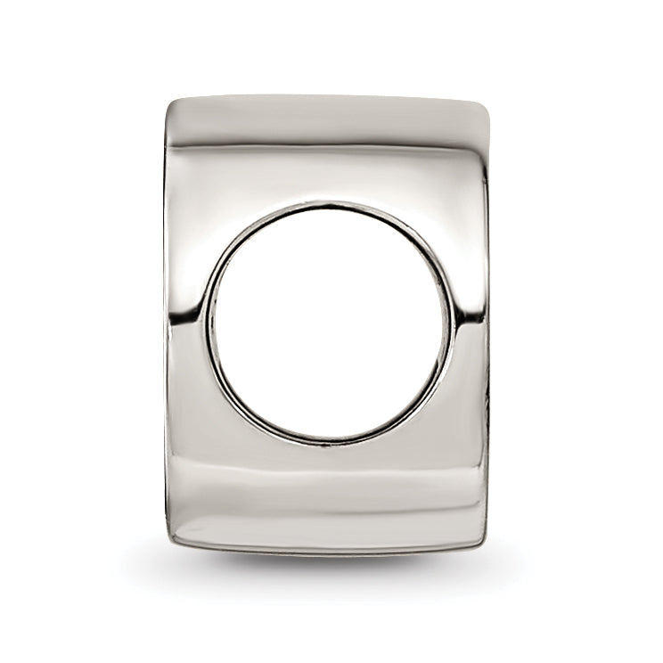 Sterling Silver Reflections Black Enameled Marathon Bead
