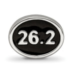 Sterling Silver Reflections Black Enameled Marathon Bead