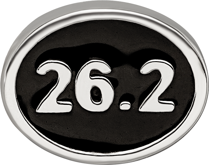 Sterling Silver Reflections Black Enameled Marathon Bead