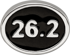 Sterling Silver Reflections Black Enameled Marathon Bead