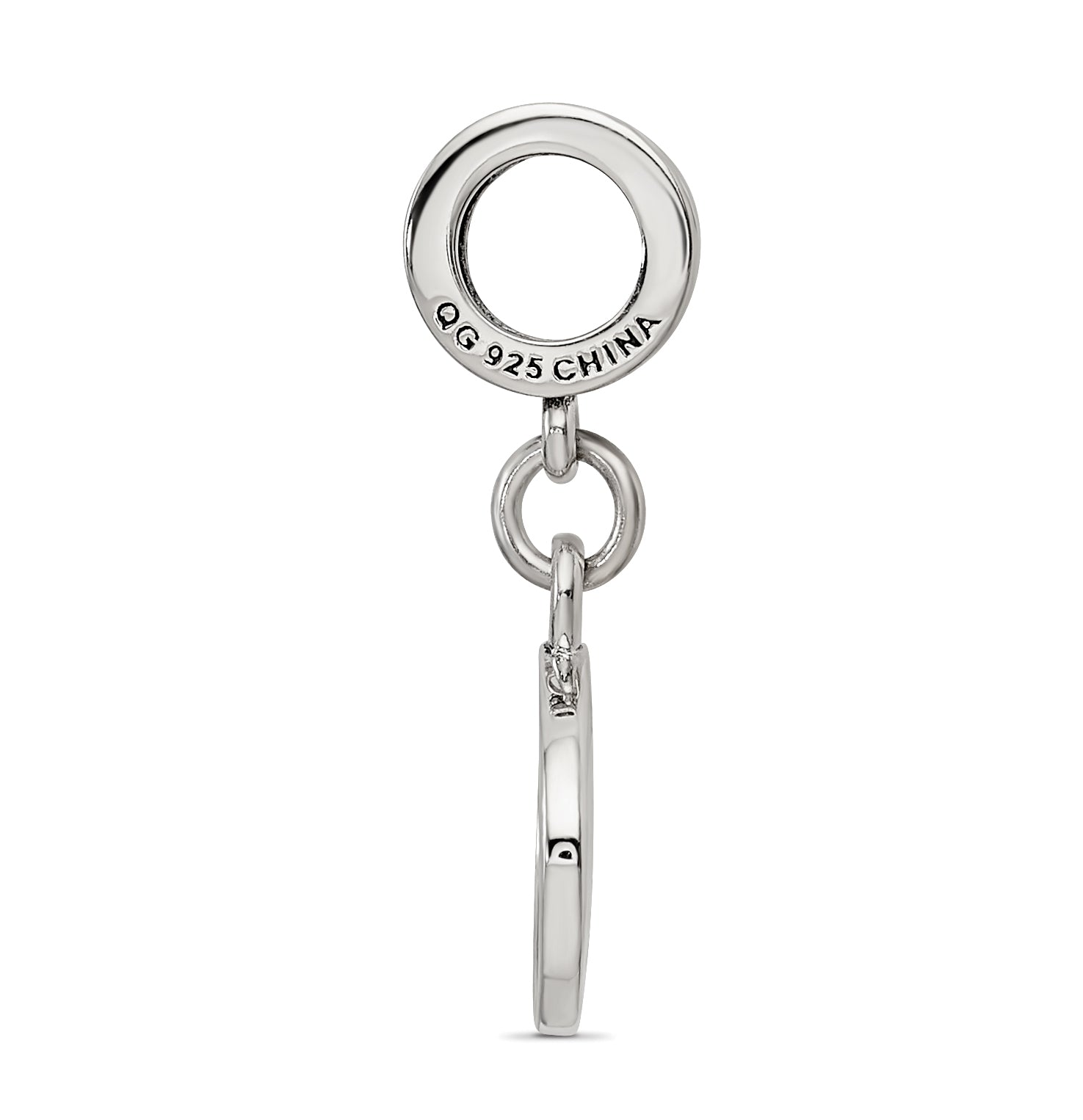Sterling Silver Reflections Black Enameled Marathon Dangle Charm Secondary image