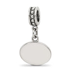 Sterling Silver Reflections Black Enameled Marathon Dangle Charm