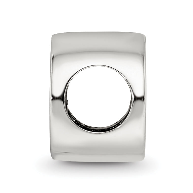 Sterling Silver Reflections Black Enameled Run Bead