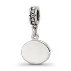 Sterling Silver Reflections Black Enameled Run Dangle Charm