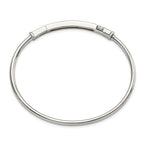 Sterling Silver Reflections Rhodium-plated Hinged Clasp Bangle