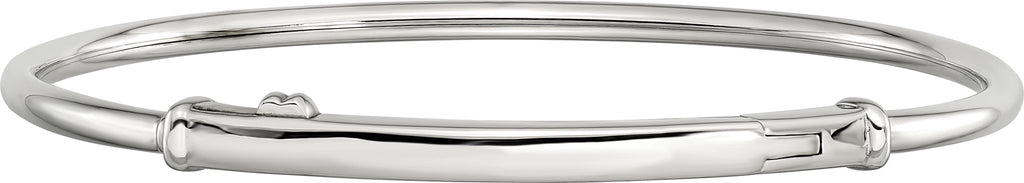 Reflection Beads Sterling Silver Rhodium-Plated Hinged Clasp Bangle