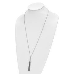 Sterling Silver Reflections Rhodium-plated Tassel 27.5in Necklace