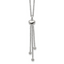 Sterling Silver Reflection Beads RH-plated Heart Beaded 27.5in Necklace