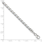 Sterling Silver Reflections White Leather Rhodium-plated 14 inch with a 2 inch extention Choker/Wrap Bracelet