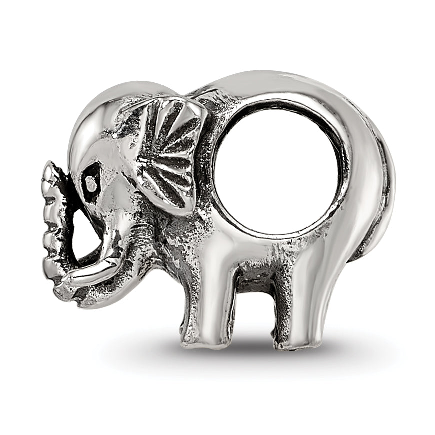 Sterling Silver Reflections Antiqued Elephant Bead Secondary image