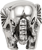 Sterling Silver Reflections Antiqued Elephant Bead
