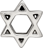 Sterling Silver Reflections Textured Star of David Bead