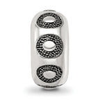Sterling Silver Reflections Antiqued Circle Pattern Bead