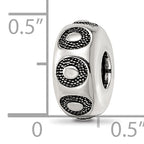 Sterling Silver Reflections Antiqued Circle Pattern Bead