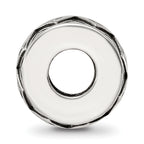 Sterling Silver Reflections Antiqued Diamond Pattern Bead