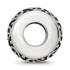 Sterling Silver Reflections Antiqued Heart Pattern Bead