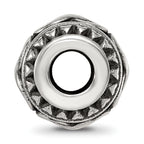 Sterling Silver Reflections Antiqued Infinity & Heart Pattern Bead