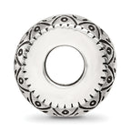 Sterling Silver Reflections Antiqued Aztec Pattern Bead