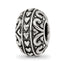 Sterling Silver Reflections Antiqued Small Hearts Pattern Bead