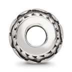 Sterling Silver Reflections Antiqued Hearts Pattern Bead