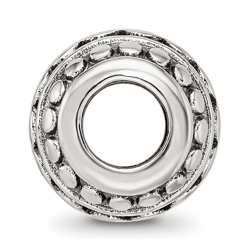 Sterling Silver Reflections Antiqued Large Chain Pattern Bead Secondary image