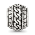 Sterling Silver Reflections Antiqued Large Chain Pattern Bead