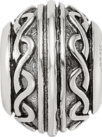 Sterling Silver Reflections Antiqued Pattern Bead
