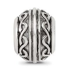 Sterling Silver Reflections Antiqued Pattern Bead