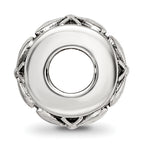 Sterling Silver Reflections Antiqued Butterfly Pattern Bead