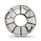Sterling Silver Reflections Antiqued Globe Pattern Bead