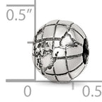 Sterling Silver Reflections Antiqued Globe Pattern Bead