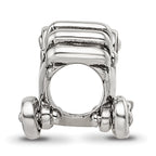 Sterling Silver Reflections Antiqued Baby Carriage Moveable Wheels Bead