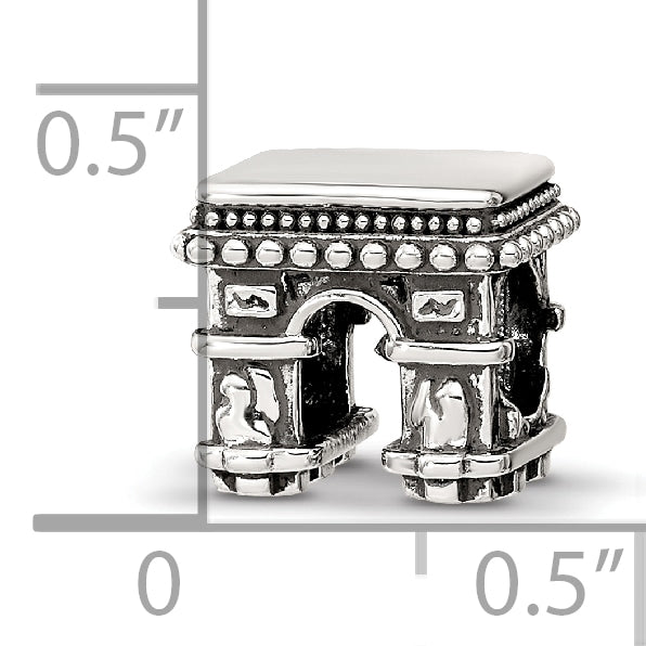 Sterling Silver Reflections Antiqued Arc De Triomphe Bead