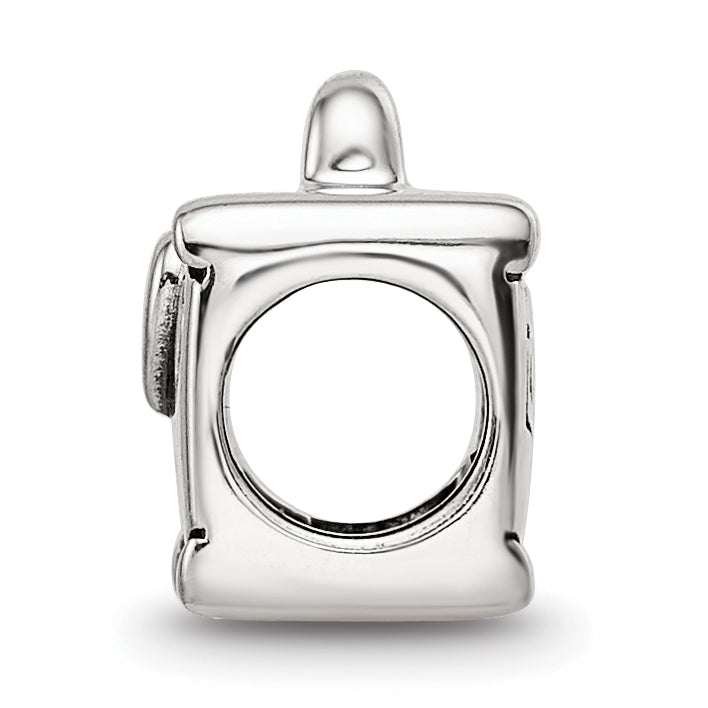 Sterling Silver Reflections Antiqued Enamel I Heart To Travel Suitcase Bead Secondary image