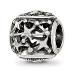 Sterling Silver Reflections Antiqued Zodiac Aries Bead