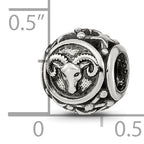 Sterling Silver Reflections Antiqued Zodiac Aries Bead