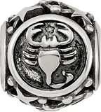 Sterling Silver Reflections Antiqued Zodiac Scorpio Bead