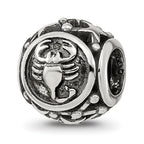 Sterling Silver Reflections Antiqued Zodiac Scorpio Bead