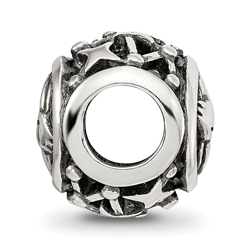 Sterling Silver Reflections Antiqued Zodiac Capricorn Bead