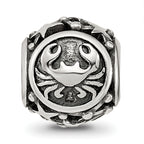 Sterling Silver Reflections Antiqued Zodiac Cancer Bead