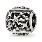 Sterling Silver Reflections Antiqued Zodiac Aquarius Bead