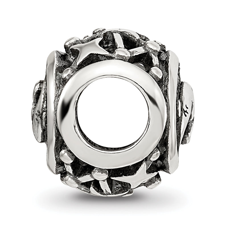 Sterling Silver Reflections Antiqued Zodiac Pisces Bead Secondary image