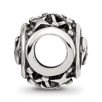 Sterling Silver Reflections Antiqued Zodiac Pisces Bead